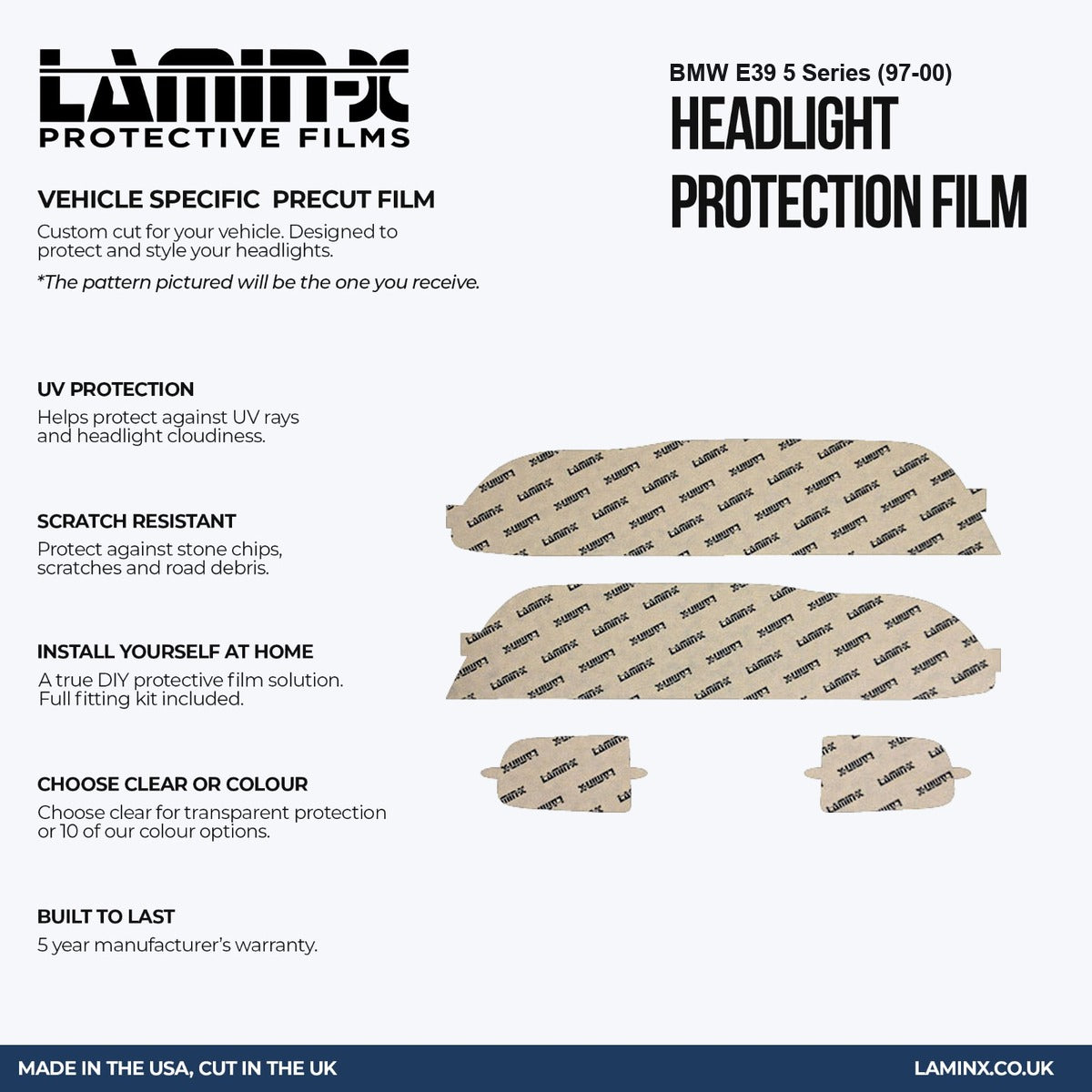 BMW E39 5 Series (97-00) Headlight Covers
