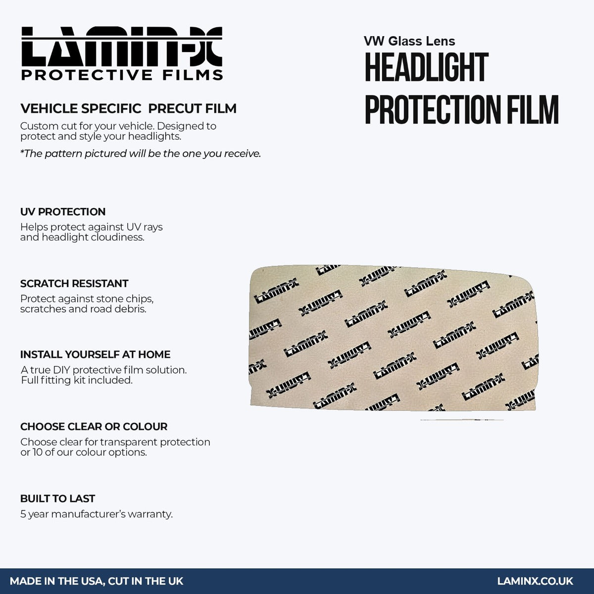 VW Glass Lens Cover Headlight Covers
