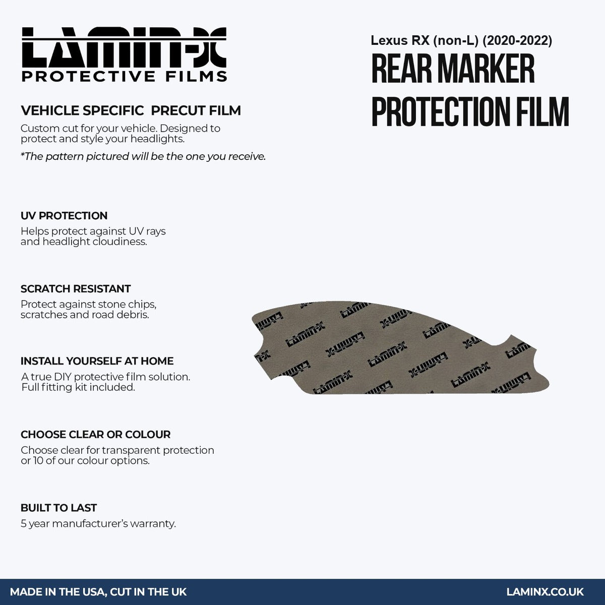 Lexus RX (non-L) (2020-2022) Rear Marker Covers