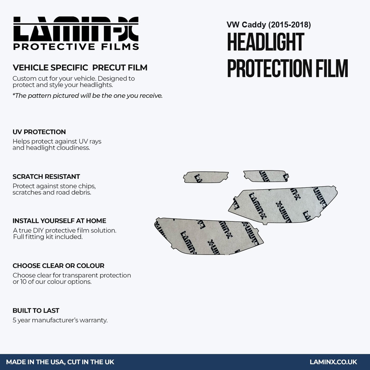 VW Caddy (2015-2018) Headlight Covers