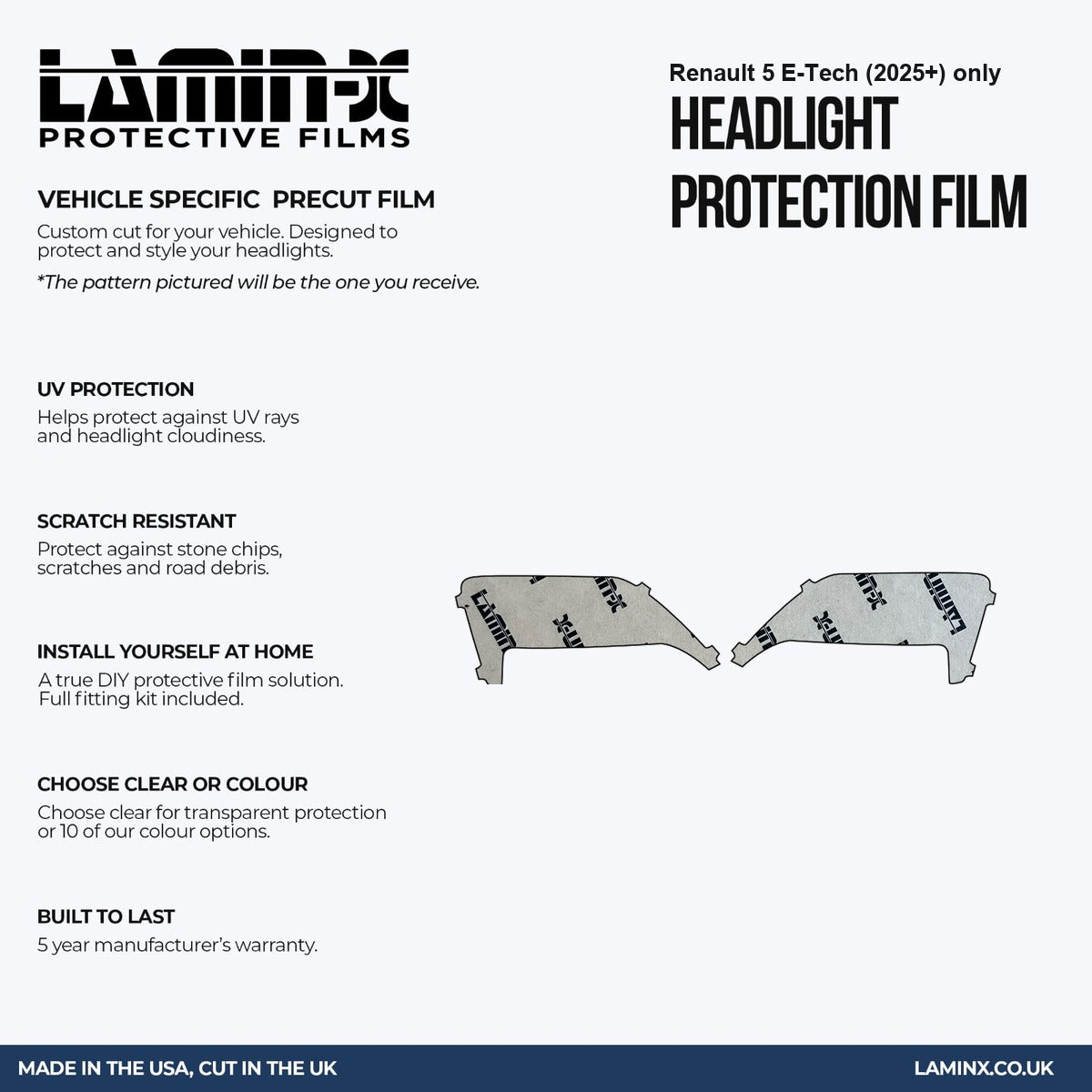 Renault 5 E-Tech (2025+) Headlight only Covers