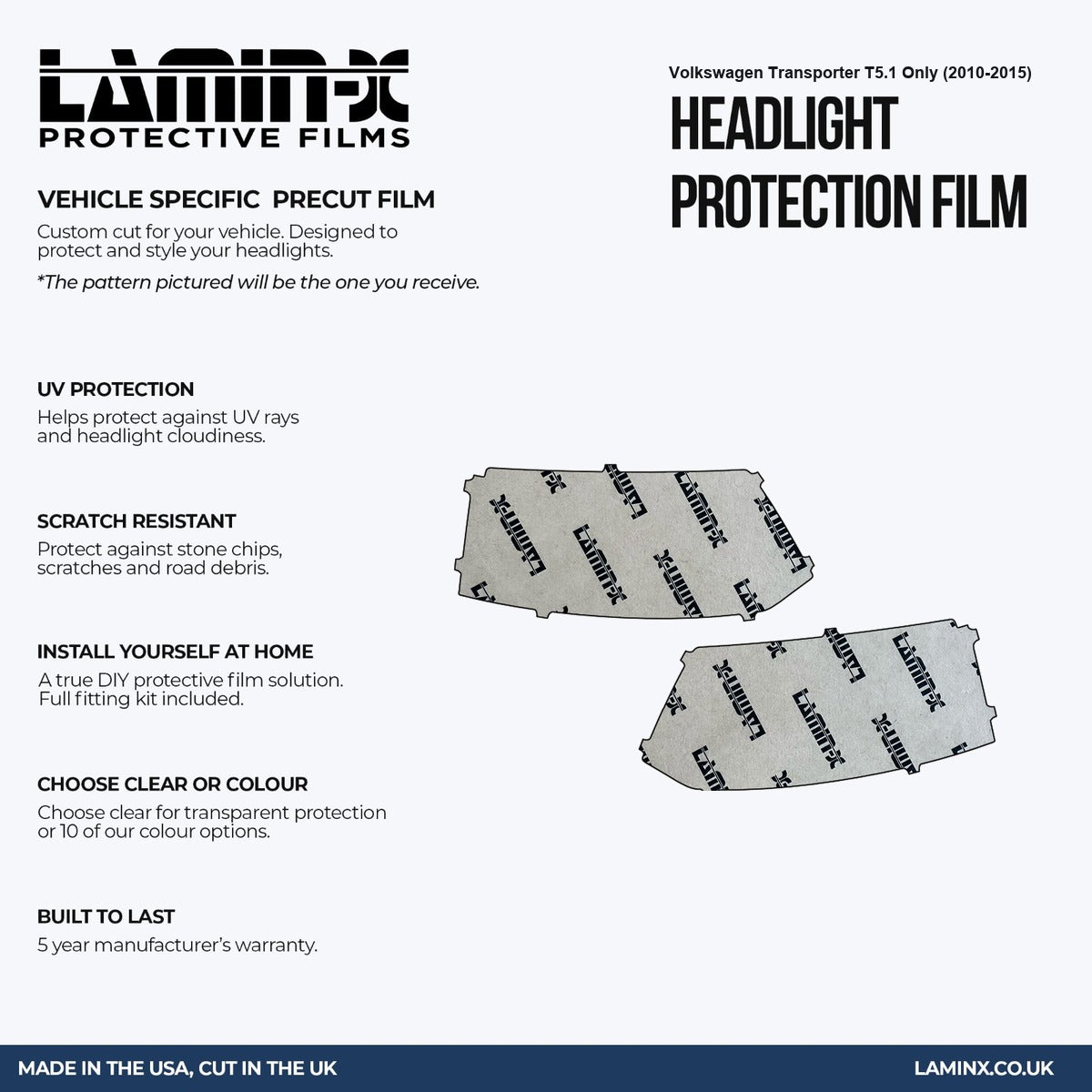 Volkswagen Transporter T5.1 Headlights Only (2010-2015) Headlight Covers