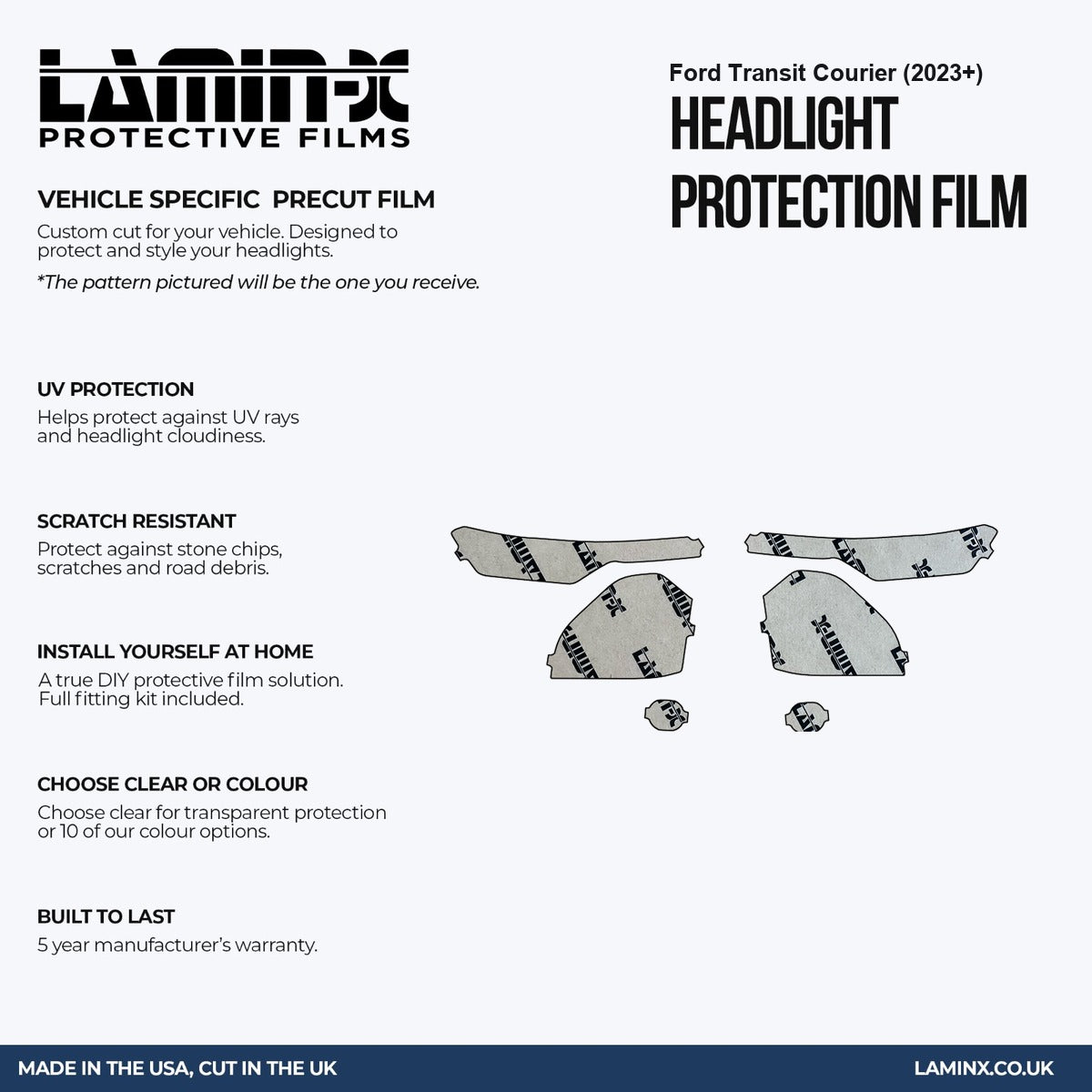 Ford Transit Courier  (2023+)  Headlight Covers