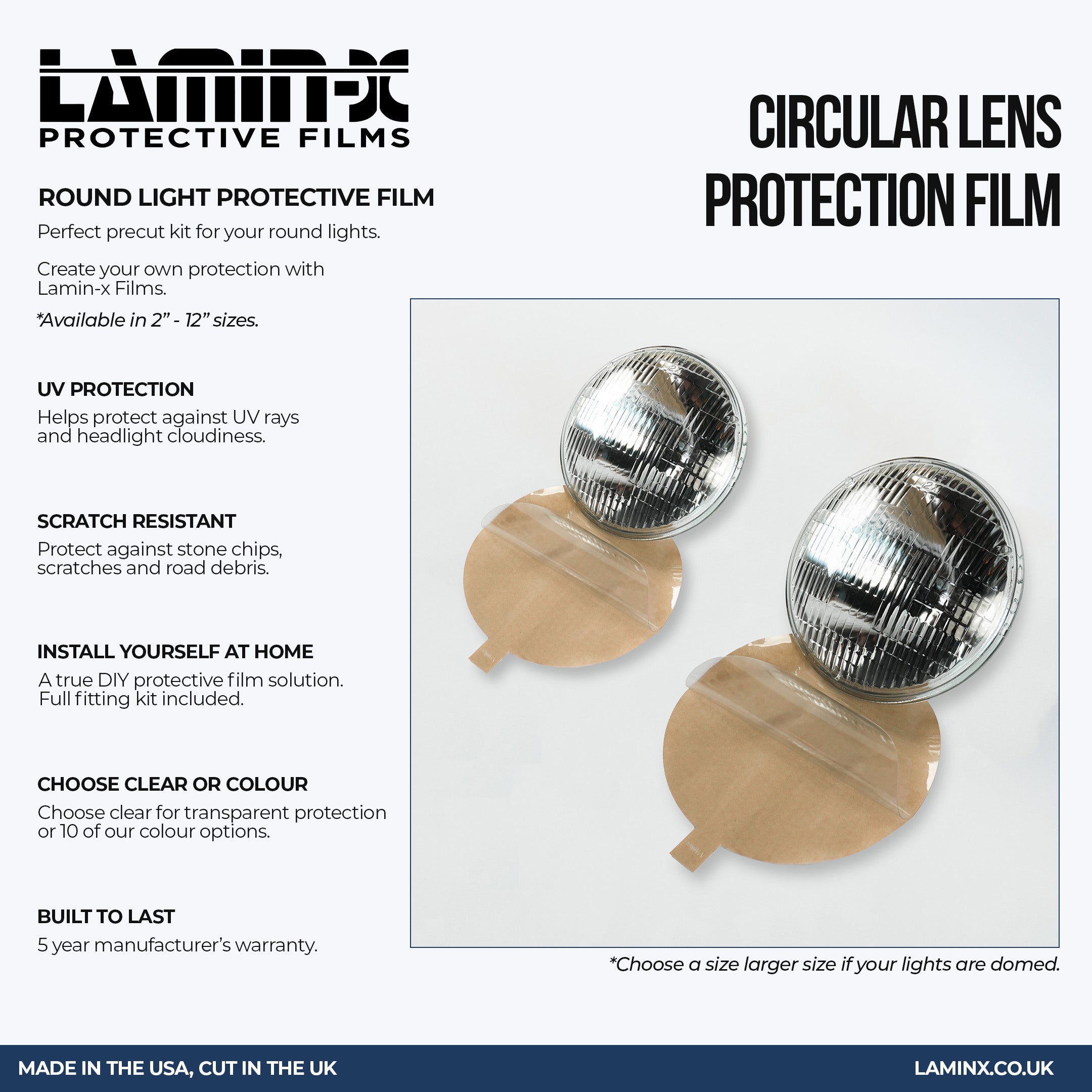 Pair of Lamin-x Round Film Covers
